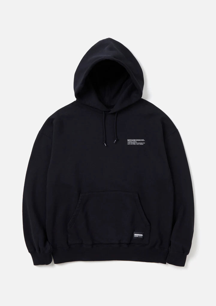 PLAIN SWEAT PARKA LS