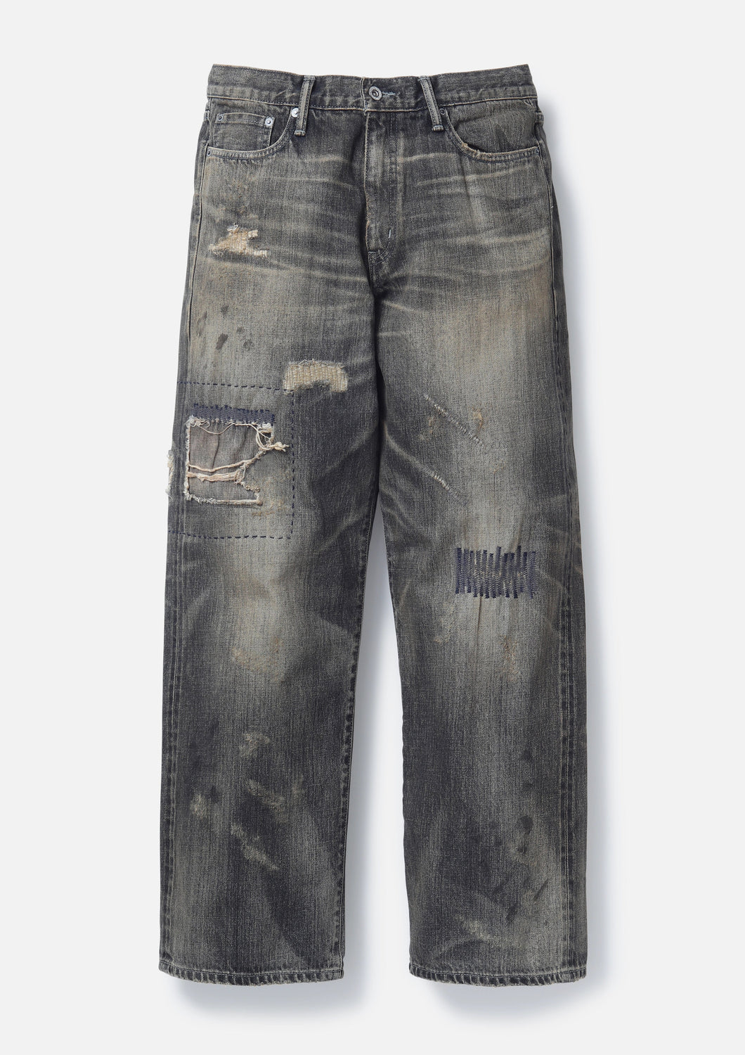 SAVAGE  DENIM DP WIDE PANTS