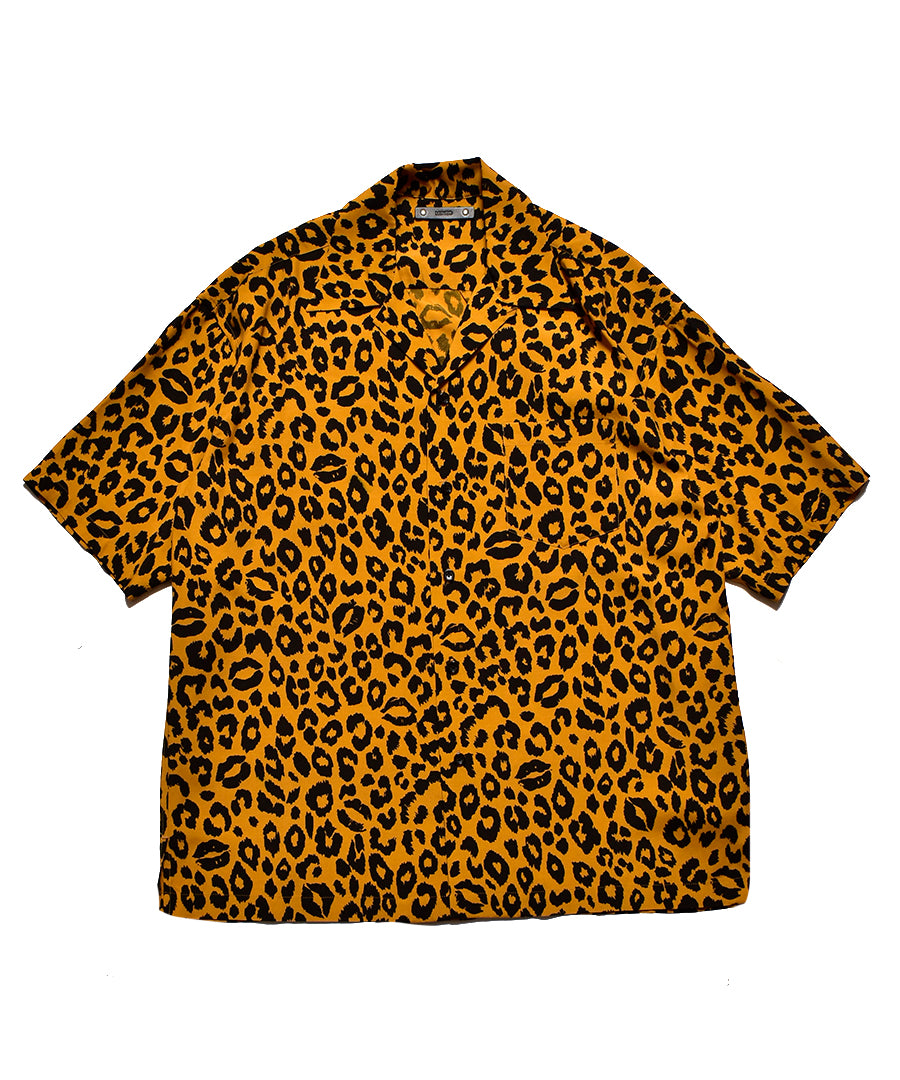 Lips Leopard Print Open Collar SH