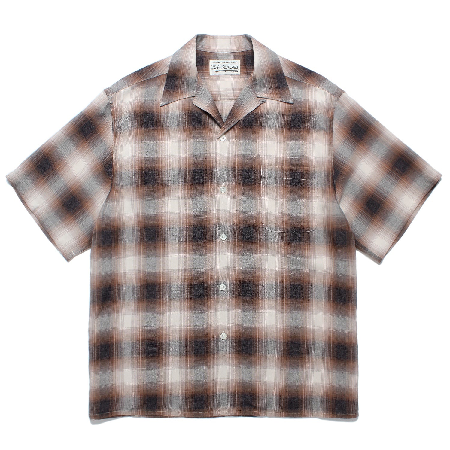 OMBRE CHECK OPEN COLLAR SHIRT S/S (TYPE-1) – Roots Bonds ONLINE STORE