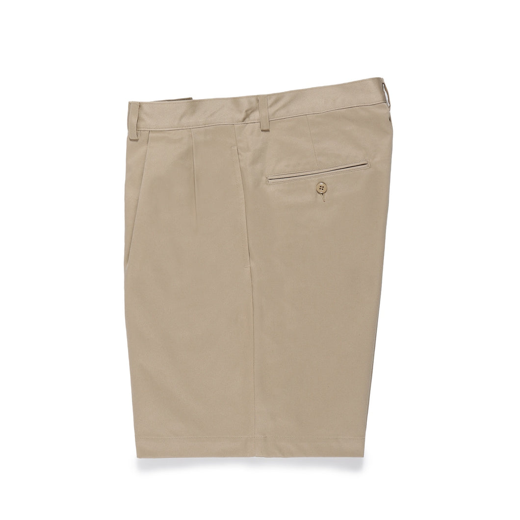 DOUBLE PLEATED CHINO SHORT TROUSERS