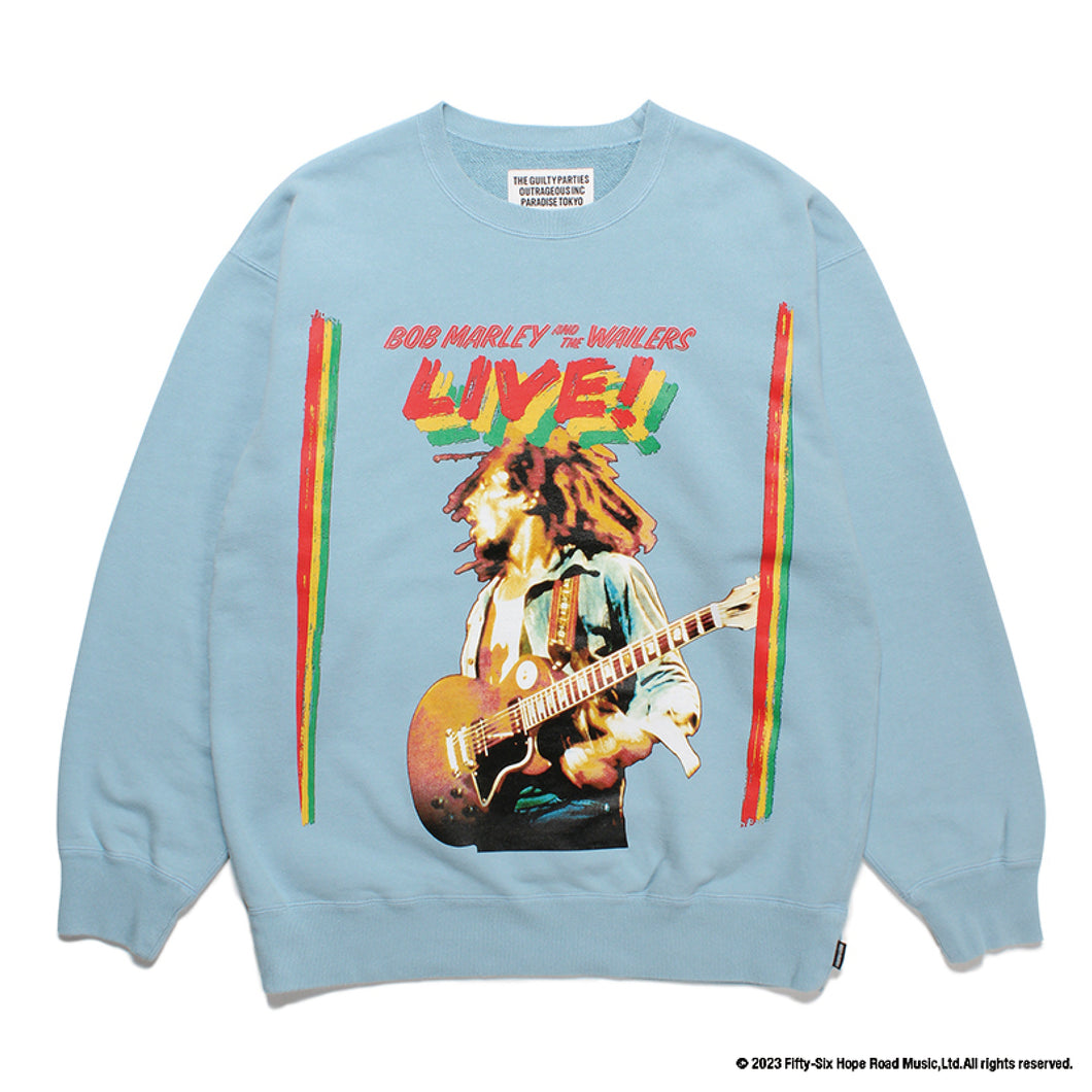 BOB MARLEY / MIDDLE WEIGHT CREW NECK SWEAT SHIRT